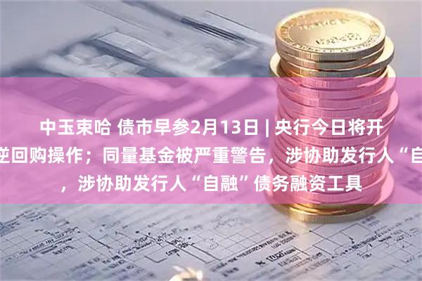 中玉束哈 债市早参2月13日 | 央行今日将开展1万亿元买断式逆回购操作；同量基金被严重警告，涉协助发行人“自融”债务融资工具