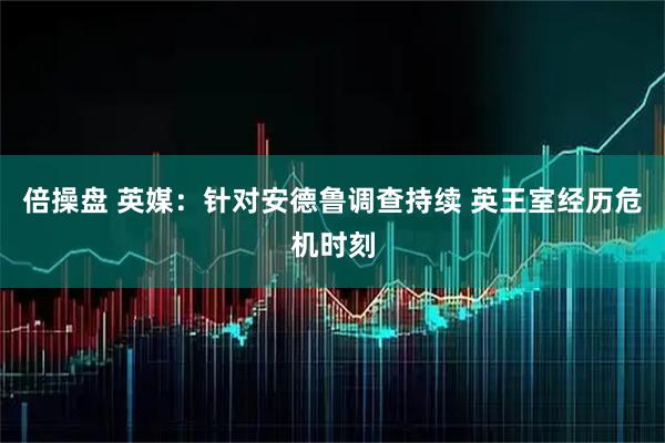 倍操盘 英媒：针对安德鲁调查持续 英王室经历危机时刻