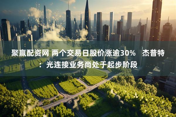 聚赢配资网 两个交易日股价涨逾30%   杰普特：光连接业务尚处于起步阶段